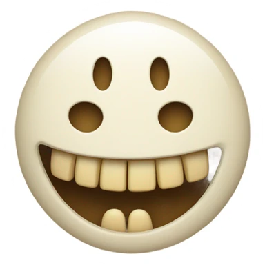 smiling smiley with bone sticker
