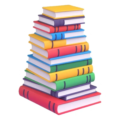 stack of books in beige tones sticker