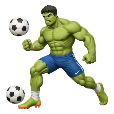 Hulk kicking soccer ball sticker