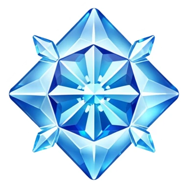 Blue Gem with an Ice Flake Inside sticker