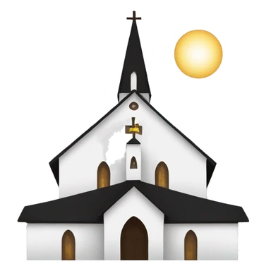 Black church sticker