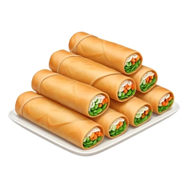 Can you make them more translucent (white-ish because they are made of rice paper) and organise them in two rows of 5 rolls? sticker