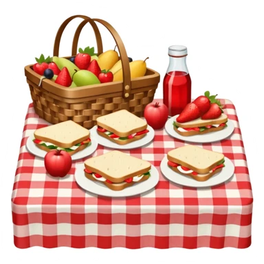 table of picnic, having tablecloth sticker