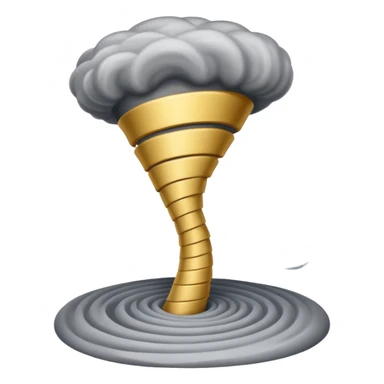 A slender grey tornado spiraling upward from the ground sticker