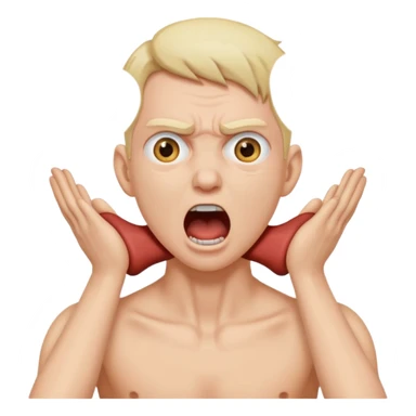 Being attacked and choked on neck screaming  sticker