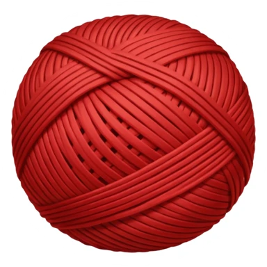 Rolled Yarn Ball red sticker
