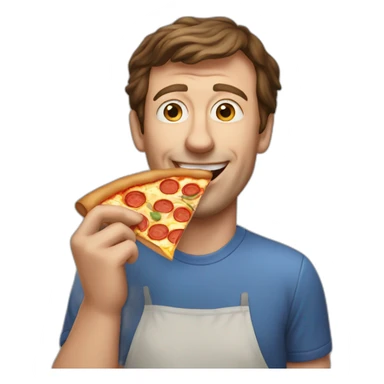Mark zukerberg eating pizza sticker