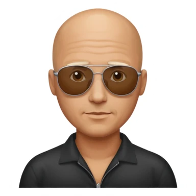 bald guy with sunglasses sticker