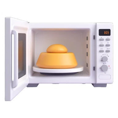 microwave with door open sticker