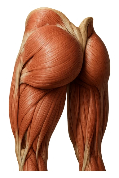 glutei gruppo muscolare iperrealistico 4k sticker