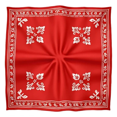 red bandana scarf, simple sticker