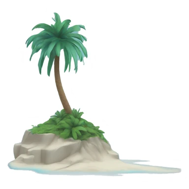 paste blue island with palm sticker