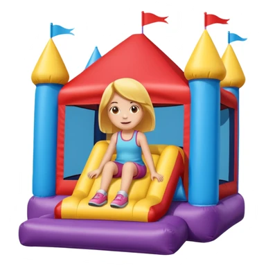 girl-sitting-in-bouncy-house sticker