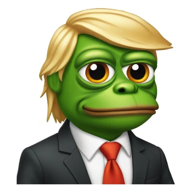 Pepe the frog as Donald trump sticker