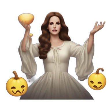 Lana Del Rey casting a spell sticker