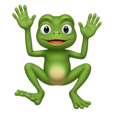 Pepe holding a give me feet sign sticker