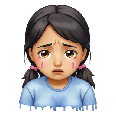 Sad hispanic girl sticker