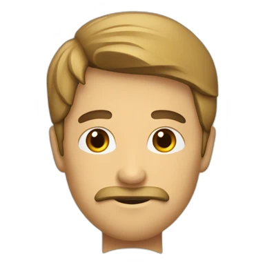 Homme qui tape avec son foit sur le côté de son visage sticker