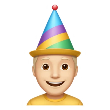 man with party hat sticker