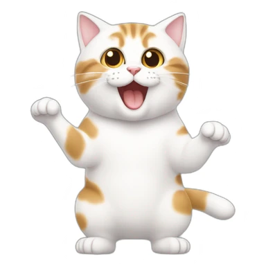 un chat qui se leche la patte sticker