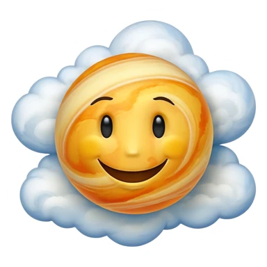 planet venus smiley face sticker
