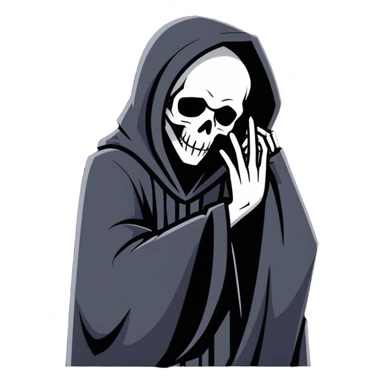 grim reaper doing a facepalm sticker