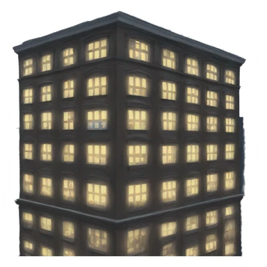 City building lights at night sticker