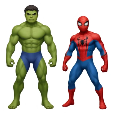 hulk e   homem aranha sticker