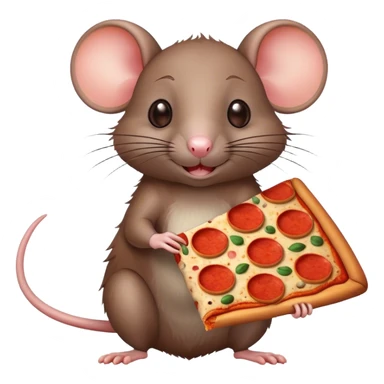 Rat with pizza sticker