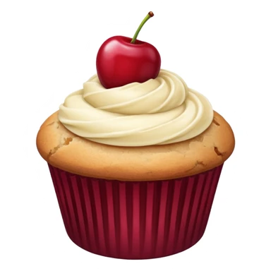 burgundy vanilla muffin cherry on top sticker