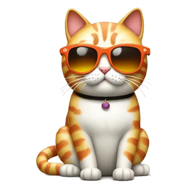 cool Cat wearing sunglasses made of sushi sticker
