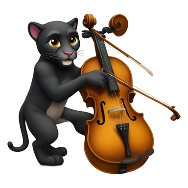 Panther with a violin sticker