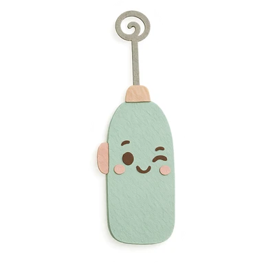 cute milk frother, full body, winking, soft pastel kawaii style sticker