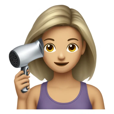 girl dries sail with hair dryer sticker