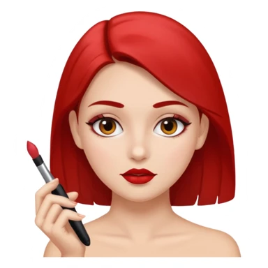 jeune adulte avec du maquillage sans pinceau sticker