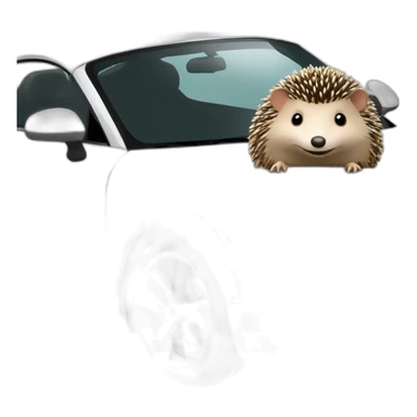 Hedgehog driving a audi TT car sticker