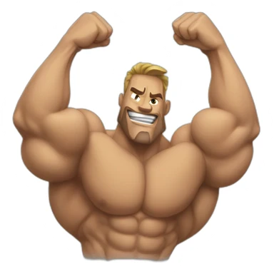 Pumped biceps sticker