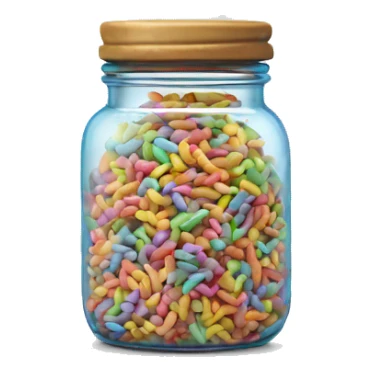 Rainbow Sprinkles in a jar sticker