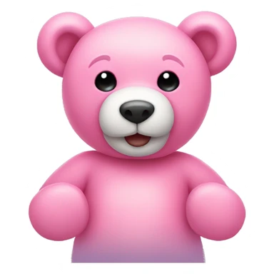 pink teddy bear wearing a friendship brazalet sticker