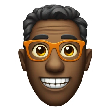 scary jackolantern wearing glasses sticker