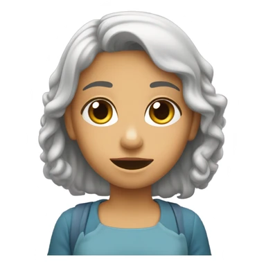 una bambina che guarda un telefono sticker