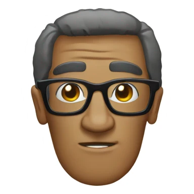 Easter island with nerd glasses sticker