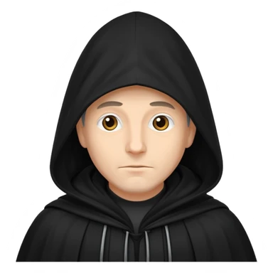 A wandering philosopher in a long black cloak sticker