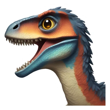 Colorful velociraptor  sticker