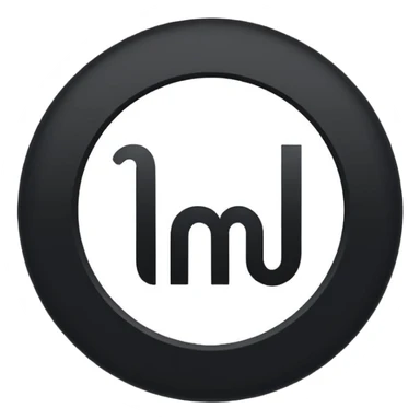 Black circle with “MB” written on in the middle of it. Nothing else sticker