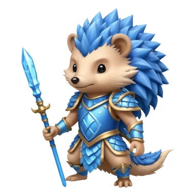 water bender hedgehog warrior sticker