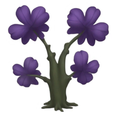 Trébol de 5 hojas negras sticker