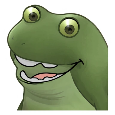 Laughing frog sticker