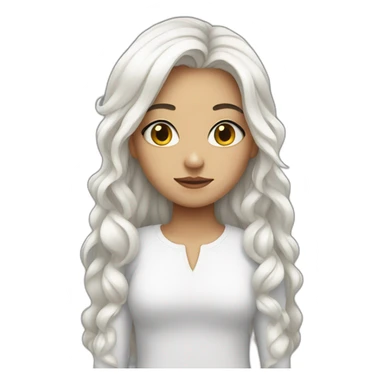 judgmental girl with white hair sticker