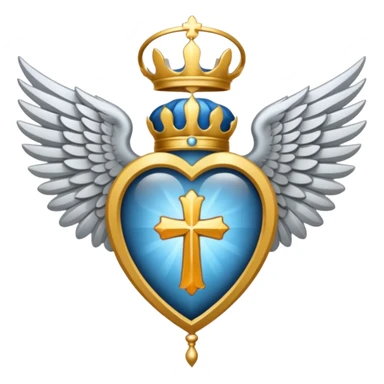 holy saint emblem with silver or white wings  sticker